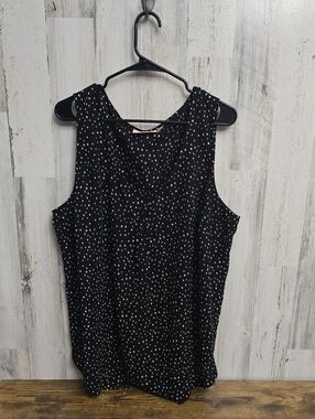 Evri Polka Dot Tank Top Light Weight Womens Plus Size 2X